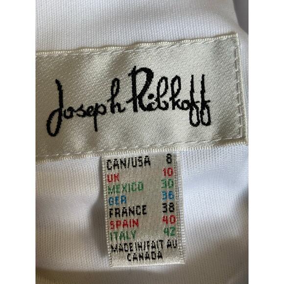 Joseph Ribkoff black/white dress, 8, elegant, abstract, sophisticated, classic - Picture 6 of 7